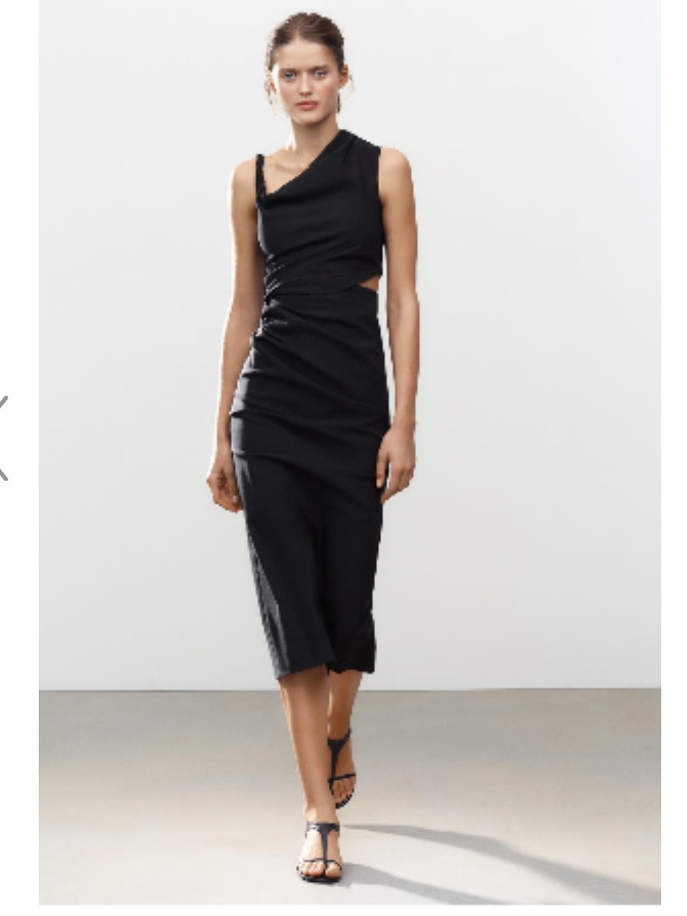 NWOT Zara ZW Collection Black Cut Out Dress